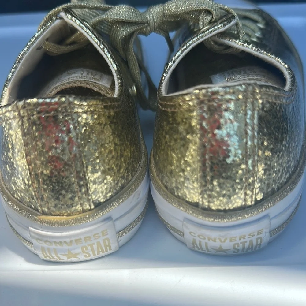Gold Glitter Kids Sneakers
